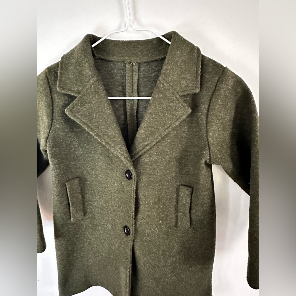 Ivy Green Long Wool Peacoat 4/5T - Picture 4 of 9